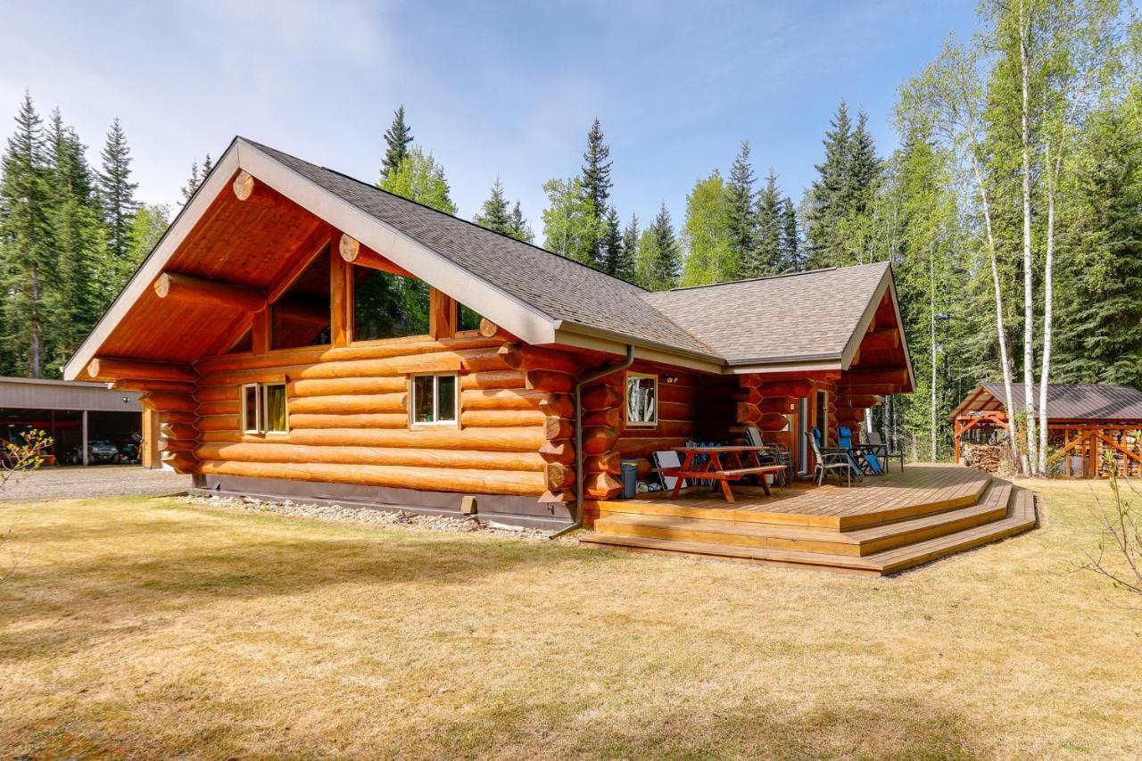 Riverside Log Cabin On-Site Aurora Viewing! North Pole 외부 사진