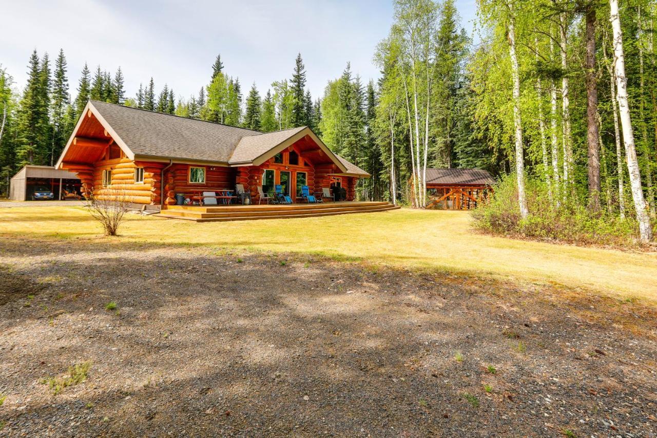 Riverside Log Cabin On-Site Aurora Viewing! North Pole 외부 사진